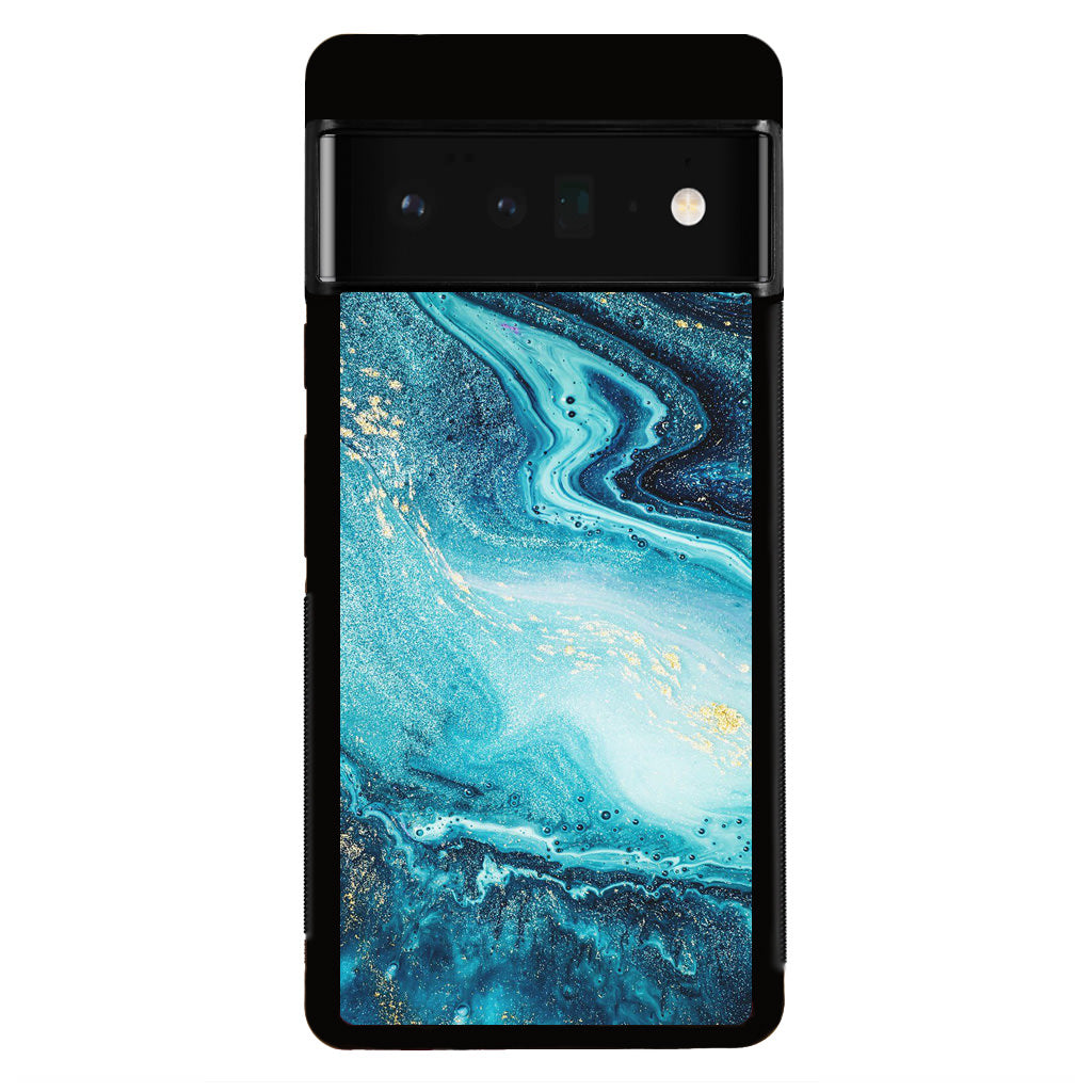 Blue Water Glitter Google Pixel 6 Pro Case