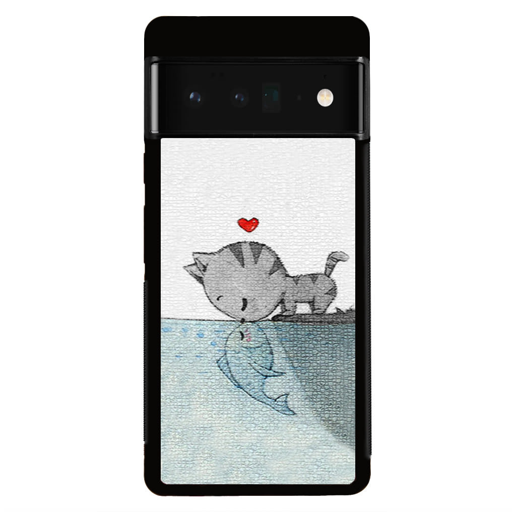 Cat Fish Kisses Google Pixel 6 Pro Case