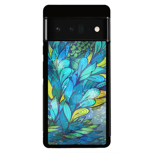 Colorful Art in Blue Google Pixel 6 Pro Case