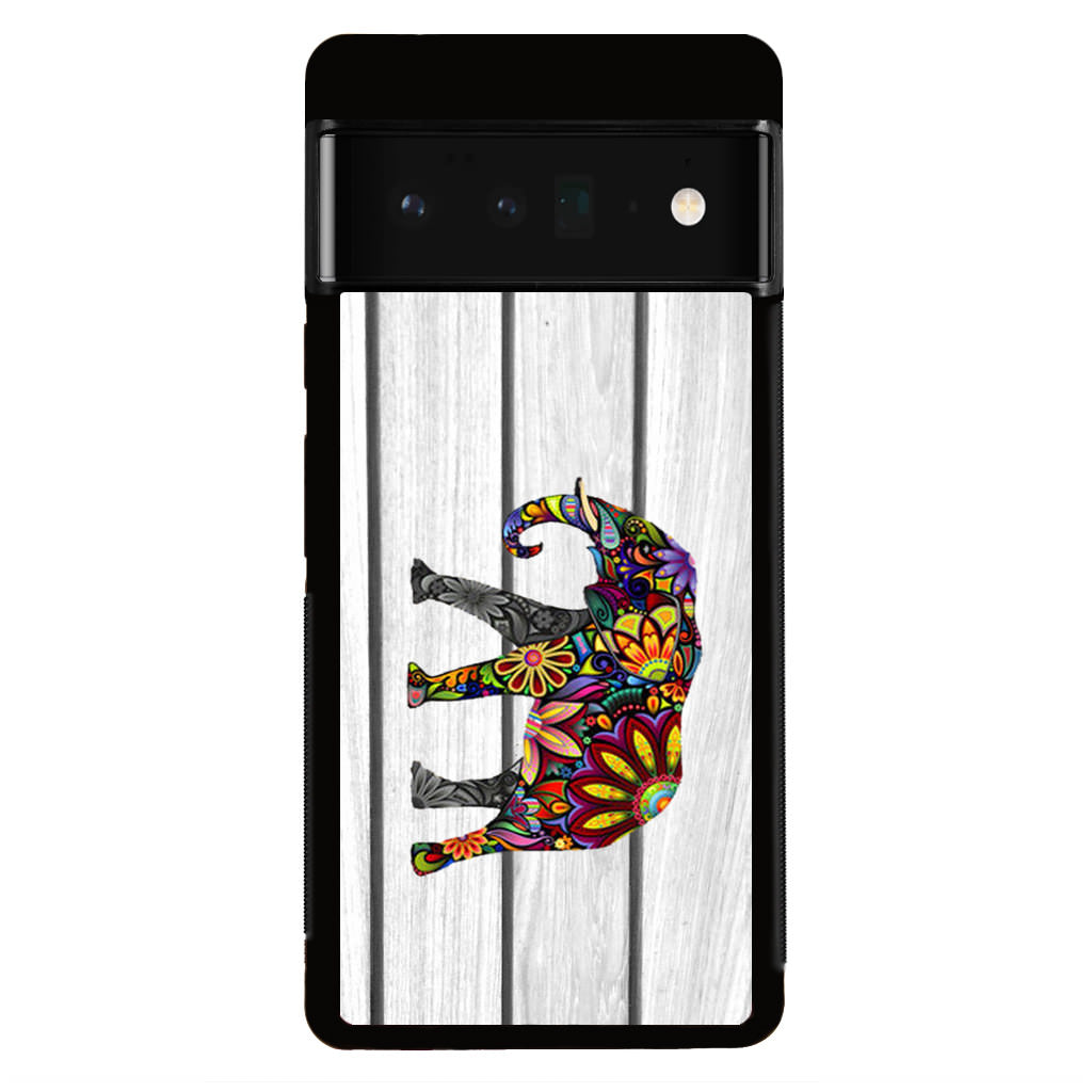 Colorful Elephant Flower Google Pixel 6 Pro Case