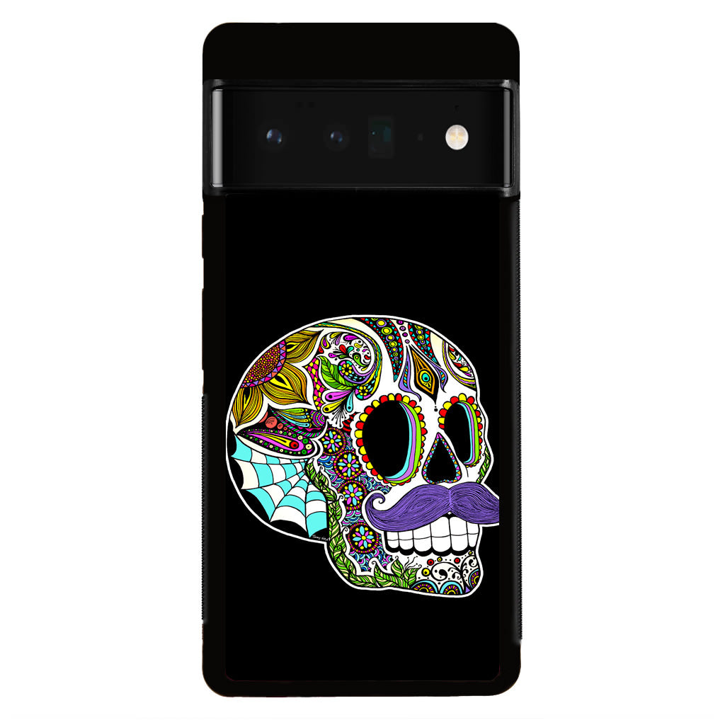 Mustache Sugar Skull Google Pixel 6 Pro Case