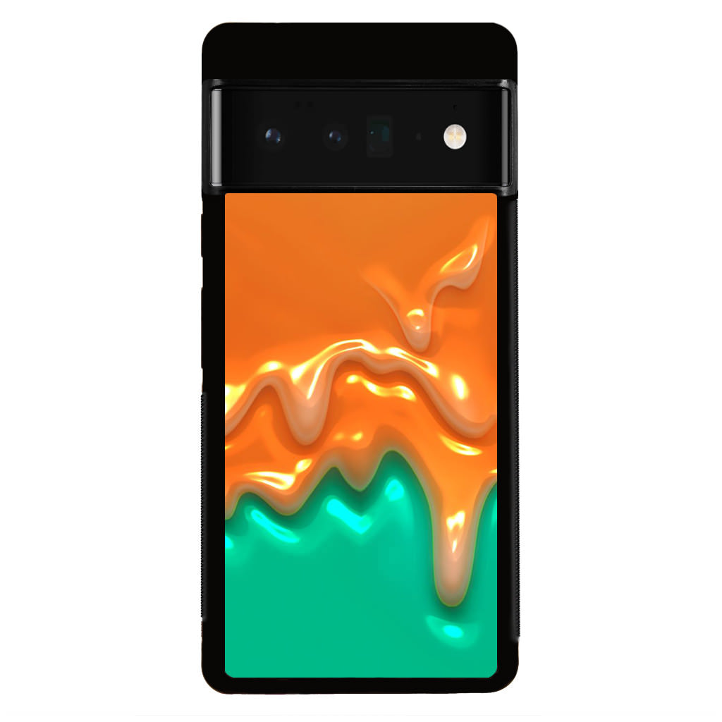 Orange Paint Dripping Google Pixel 6 Pro Case