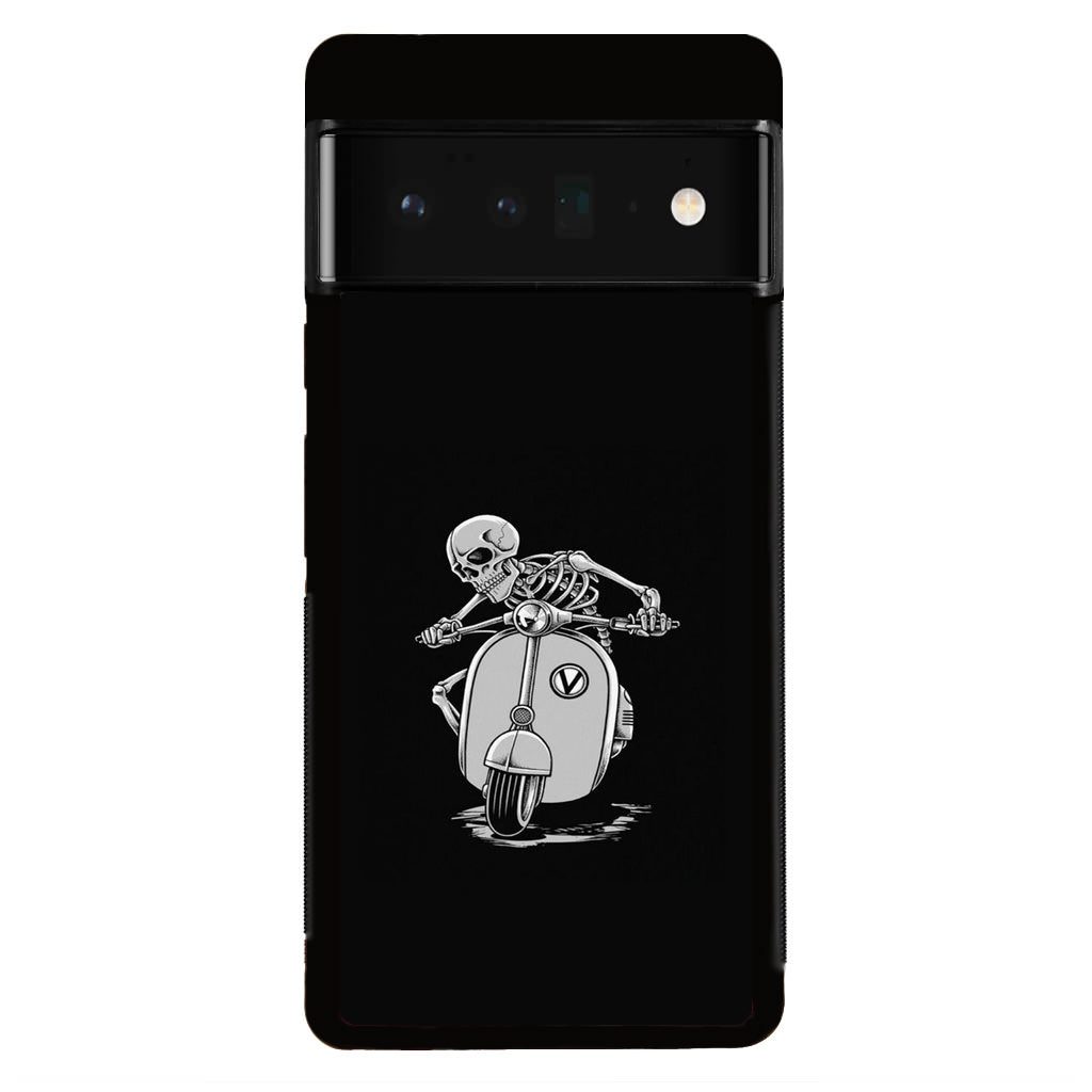 Skeleton Rides Scooter Google Pixel 6 Pro Case