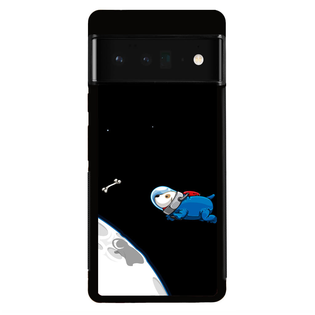 Space Dog Chasing A Bone Google Pixel 6 Pro Case