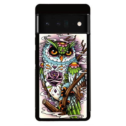 Sugar Skull Owl Tattoo Google Pixel 6 Pro Case