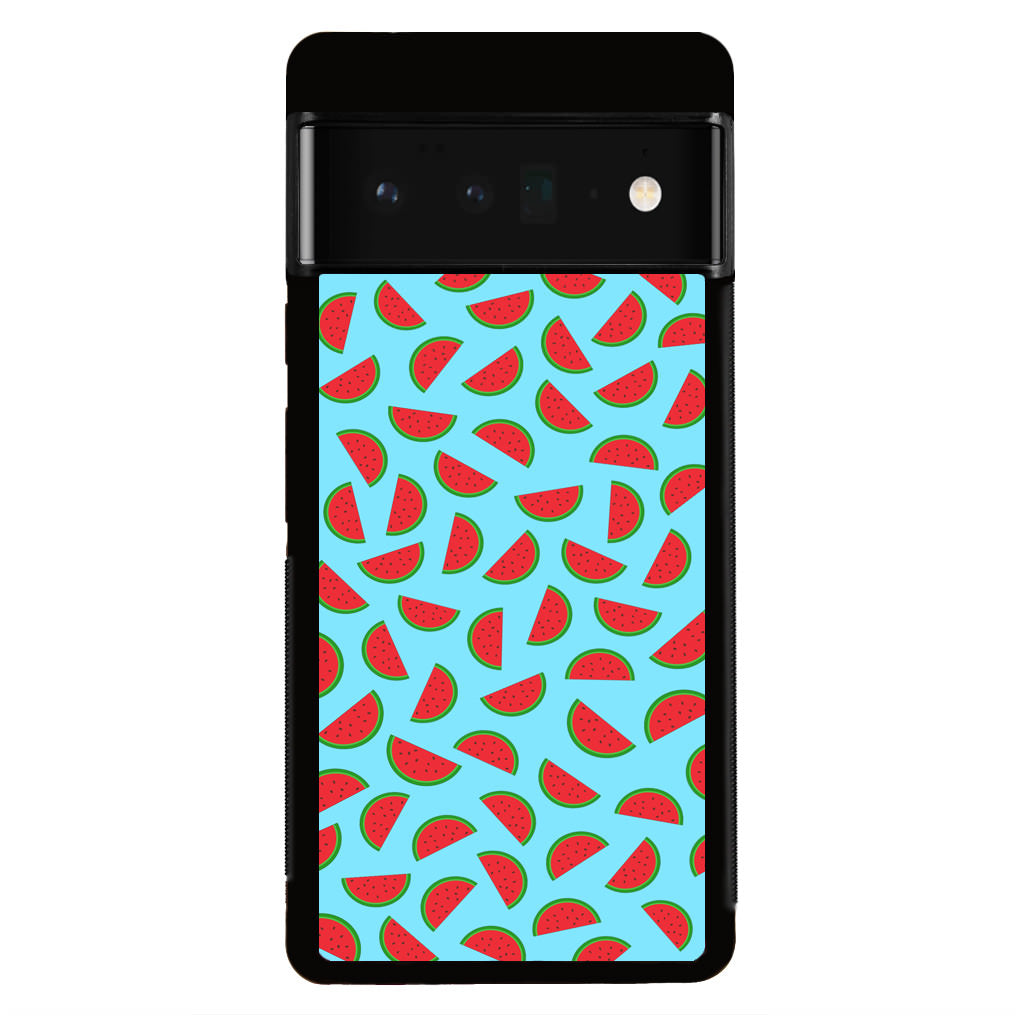 Watermelon Fruit Pattern Blue Google Pixel 6 Pro Case