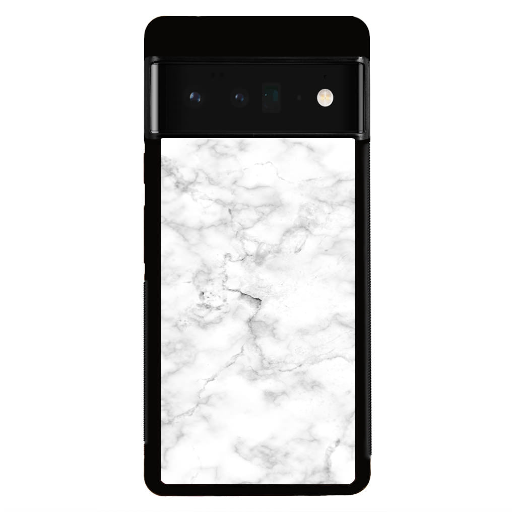 White Marble Google Pixel 6 Pro Case