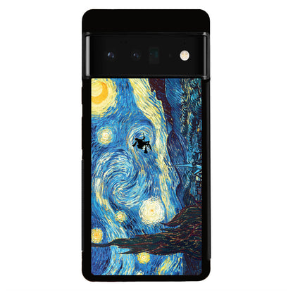 Witch on The Starry Night Sky Google Pixel 6 Pro Case