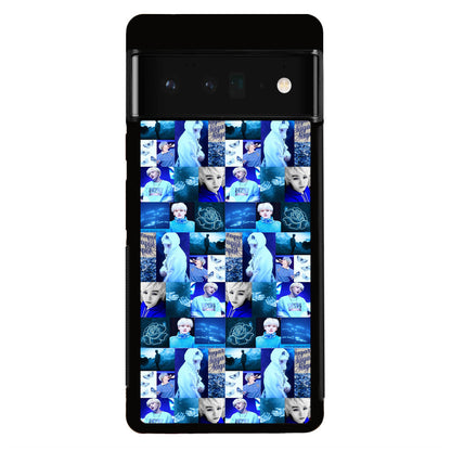 BTS Suga Blue Aesthetic Collage Google Pixel 6 Pro Case