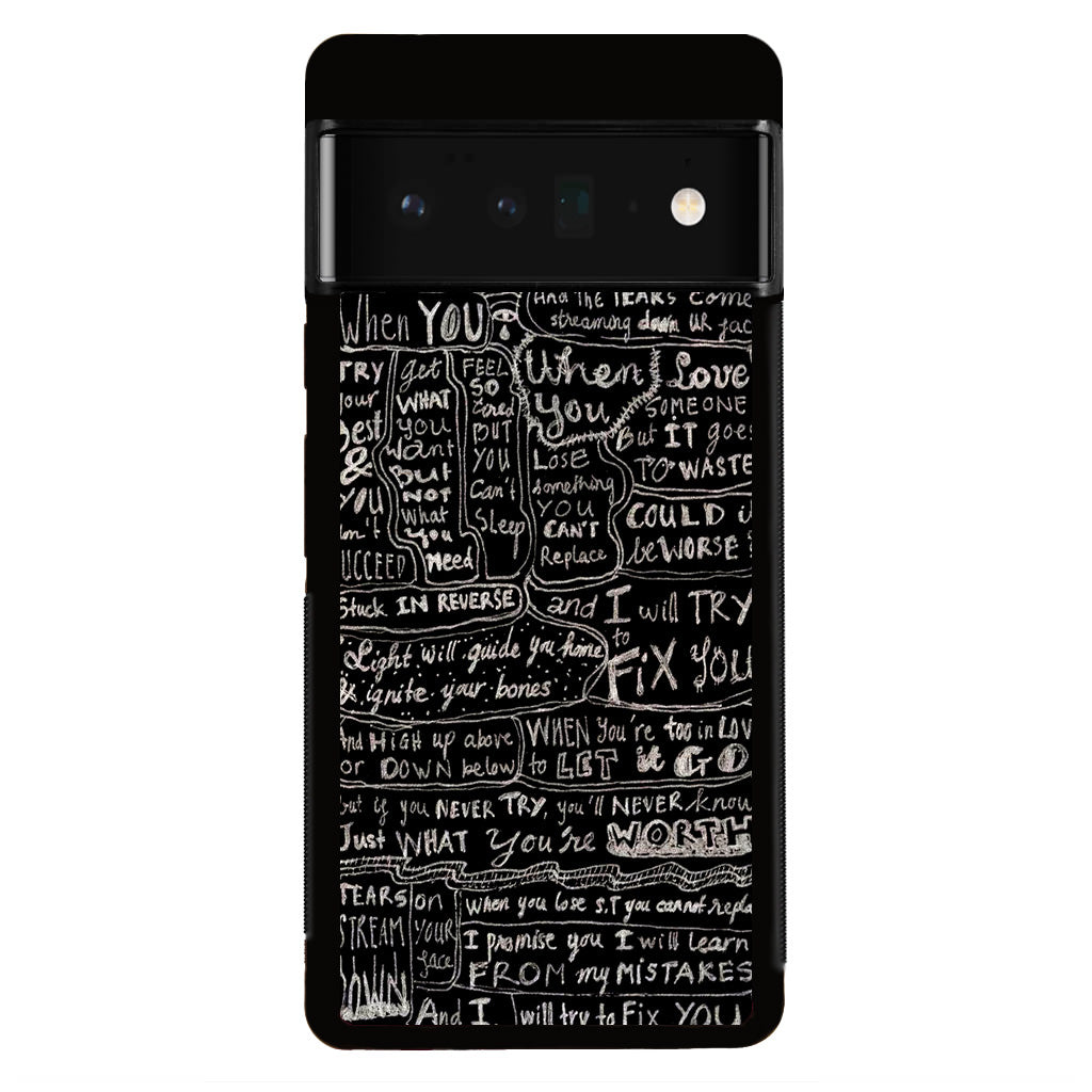 Fix You Lyrics Google Pixel 6 Pro Case