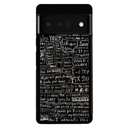 Fix You Lyrics Google Pixel 6 Pro Case