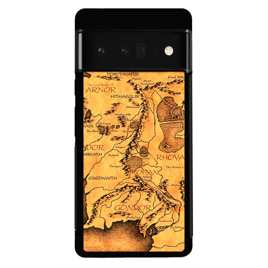 Middle Earth Map Hobbit Google Pixel 6 Pro Case