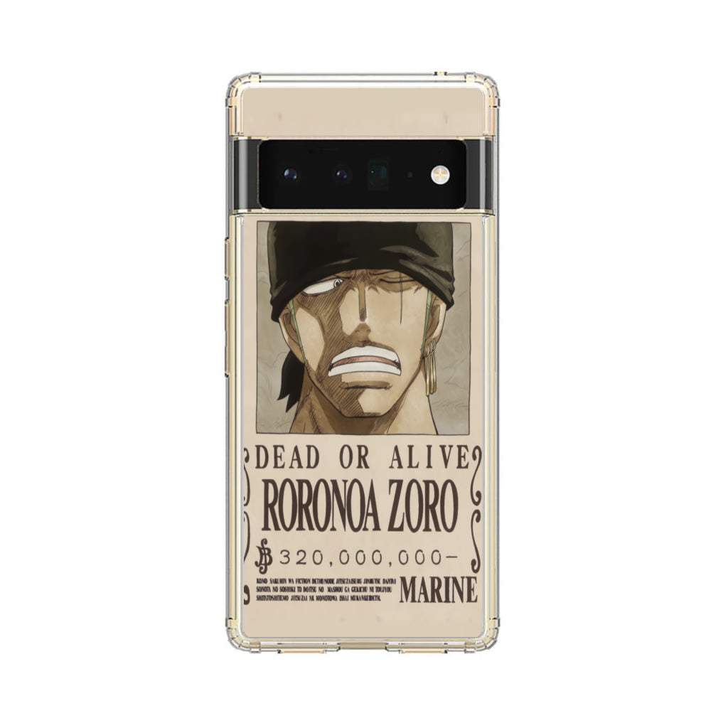 Roronoa Zoro Bounty Google Pixel 6 Pro Case