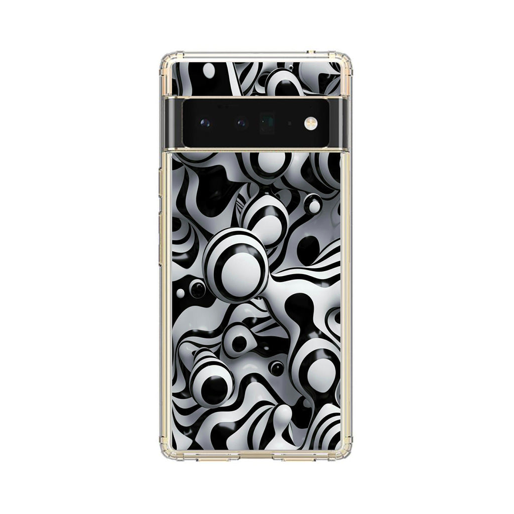 Abstract Art Black White Google Pixel 6 Pro Case