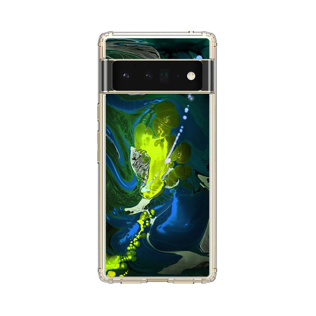 Abstract Green Blue Art Google Pixel 6 Pro Case