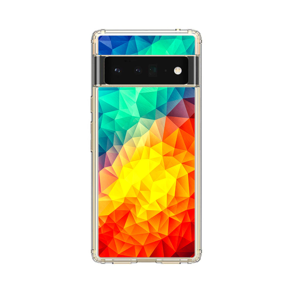 Abstract Multicolor Cubism Painting Google Pixel 6 Pro Case