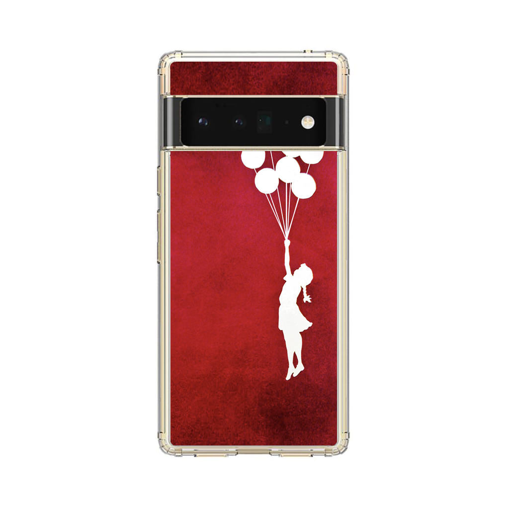 Banksy Girl With Balloons Red Google Pixel 6 Pro Case