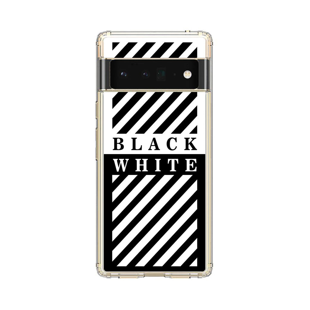 Black White Stripes Google Pixel 6 Pro Case