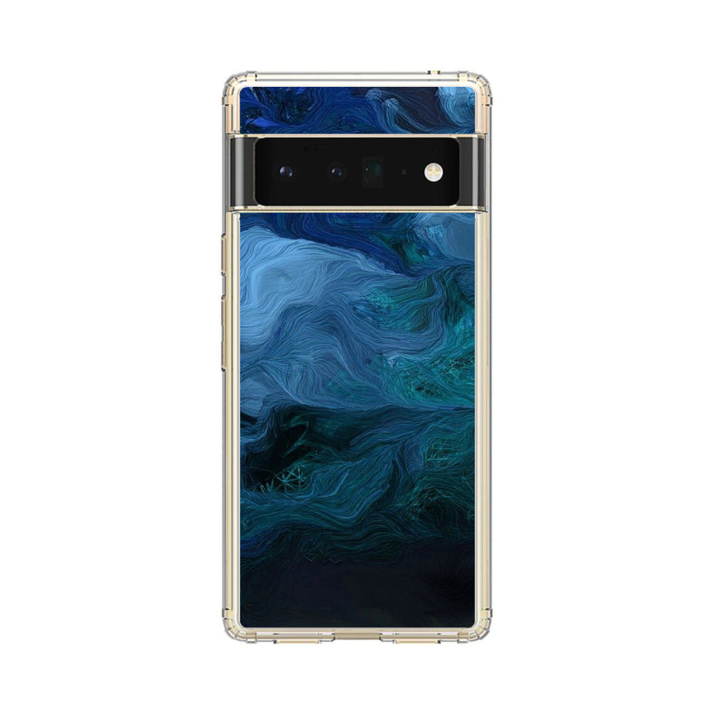 Blue Abstract Art Google Pixel 6 Pro Case