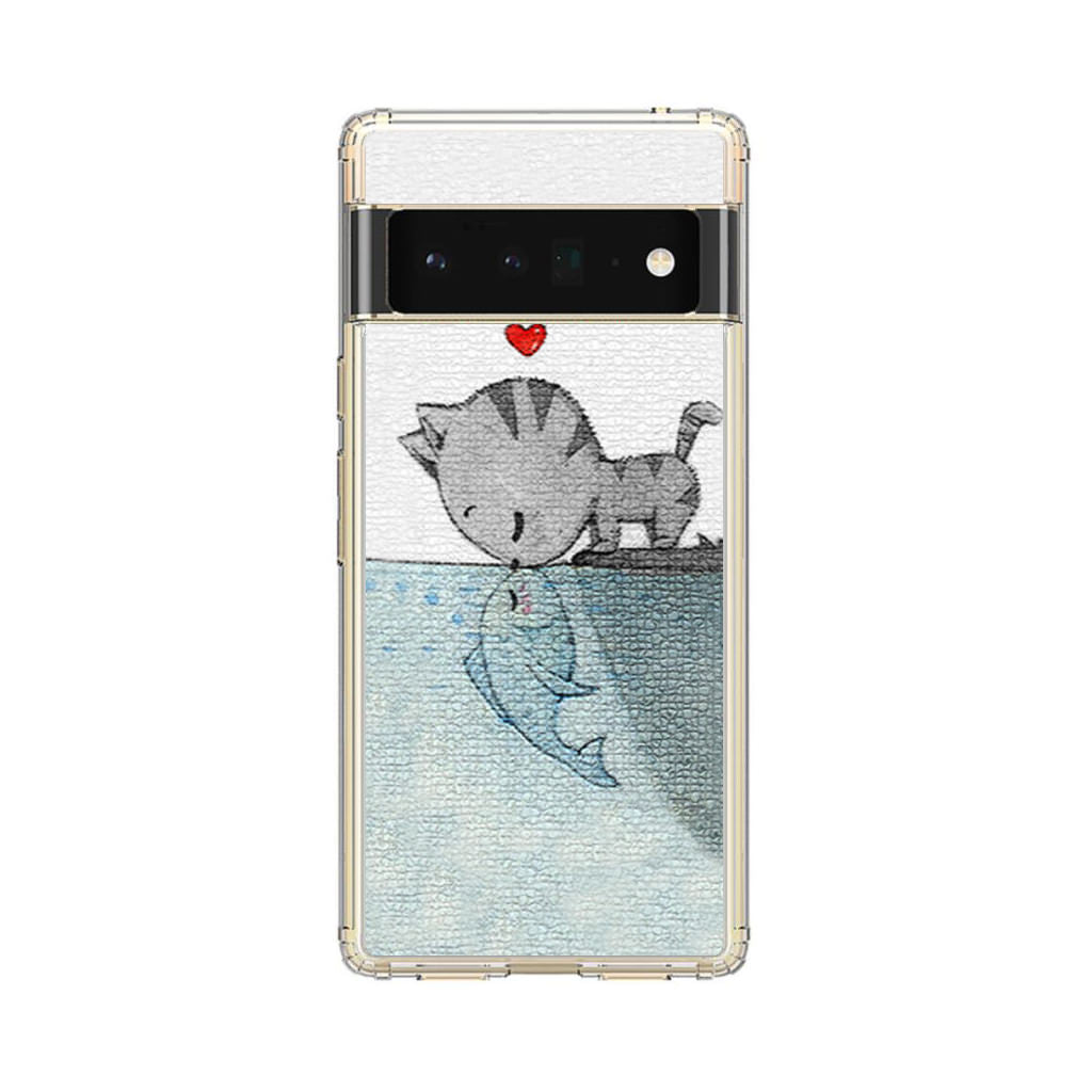 Cat Fish Kisses Google Pixel 6 Pro Case