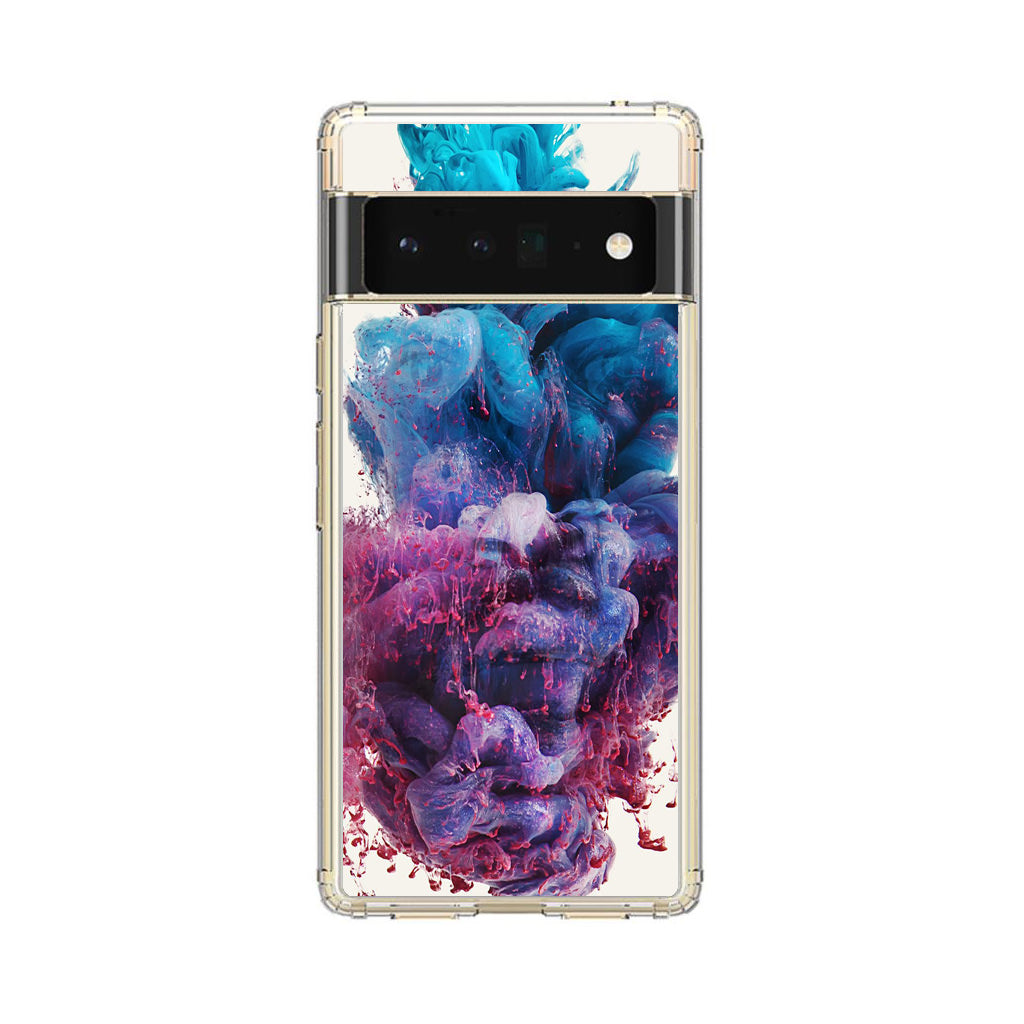 Colorful Dust Art on White Google Pixel 6 Pro Case