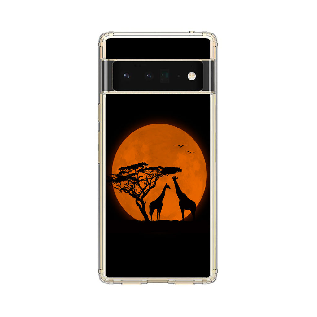 Giraffes Silhouette Google Pixel 6 Pro Case