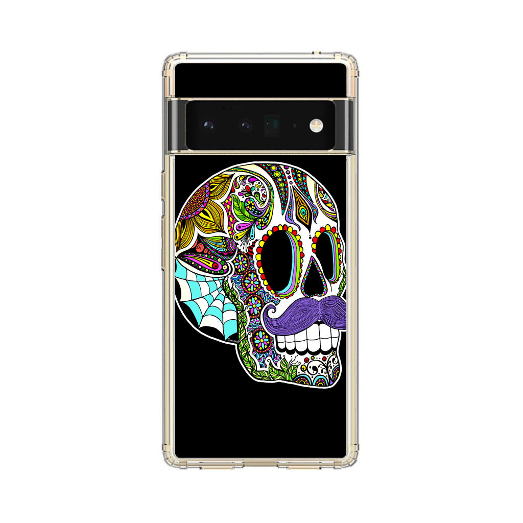 Mustache Sugar Skull Google Pixel 6 Pro Case