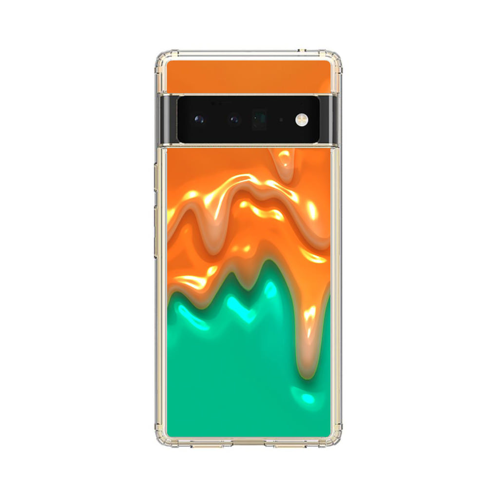 Orange Paint Dripping Google Pixel 6 Pro Case