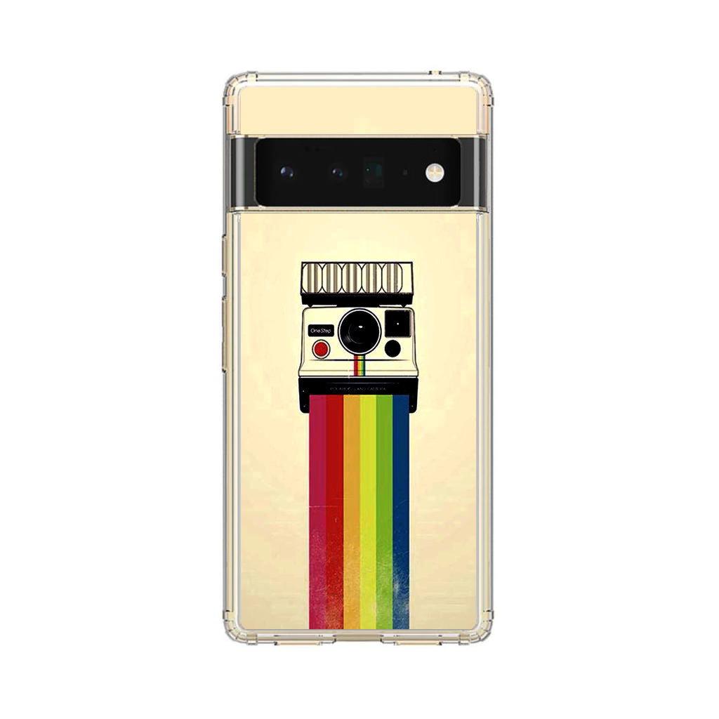 Polaroid Camera Colorful Rainbow Google Pixel 6 Pro Case