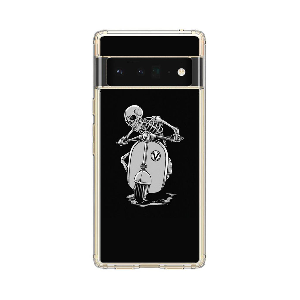 Skeleton Rides Scooter Google Pixel 6 Pro Case