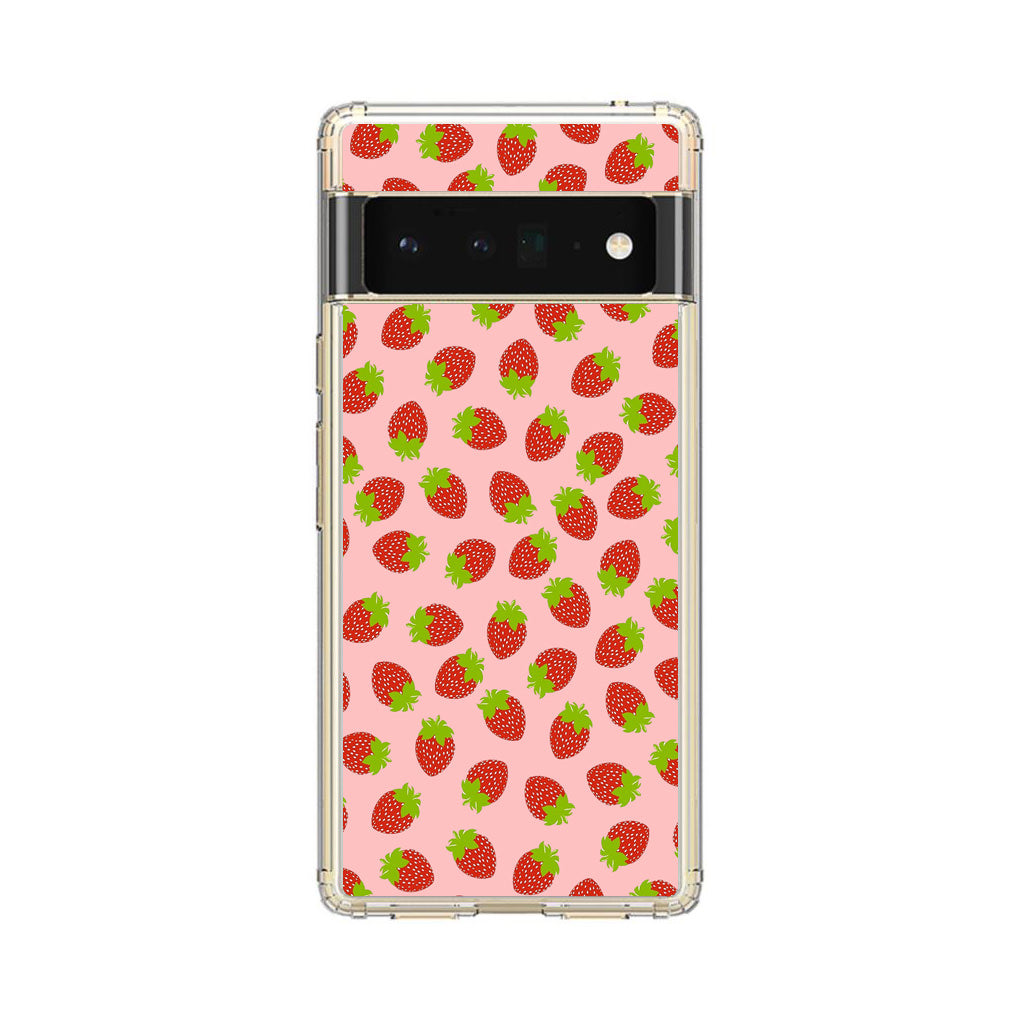 Strawberries Pattern Google Pixel 6 Pro Case