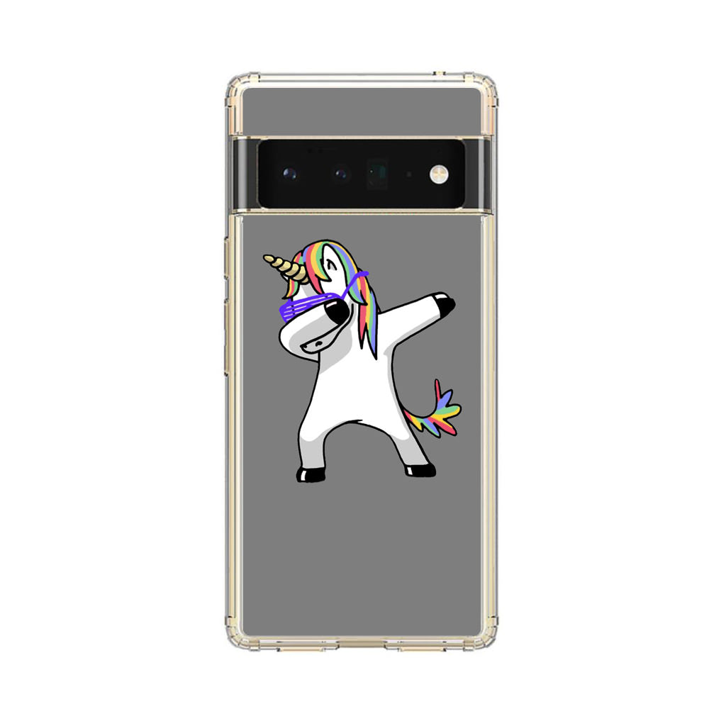 Unicorn Dabbing Grey Google Pixel 6 Pro Case