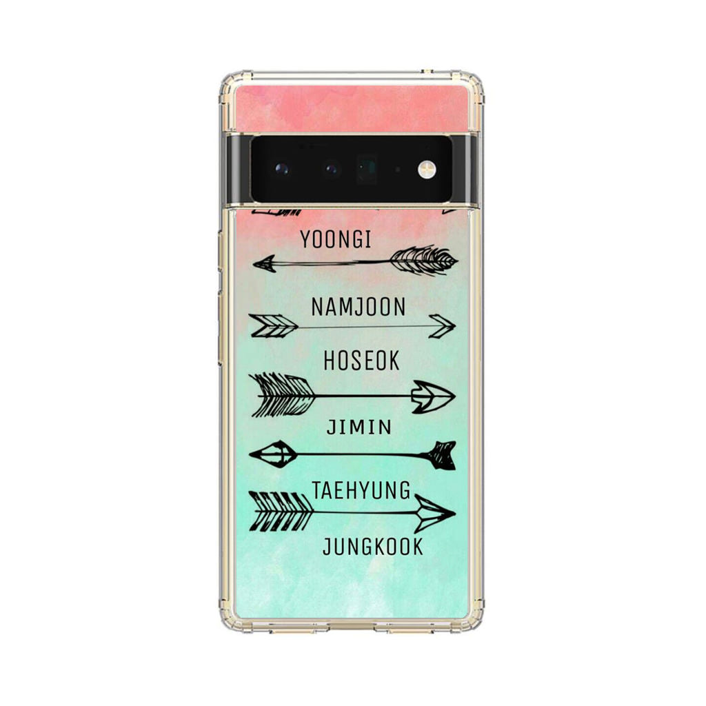 BTS Members Name Google Pixel 6 Pro Case