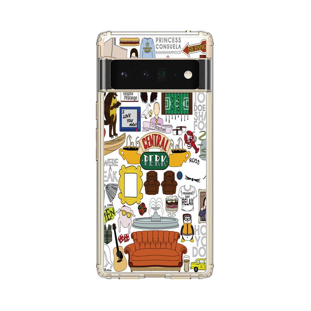 Friends TV Show Central Perk Sticker Google Pixel 6 Pro Case