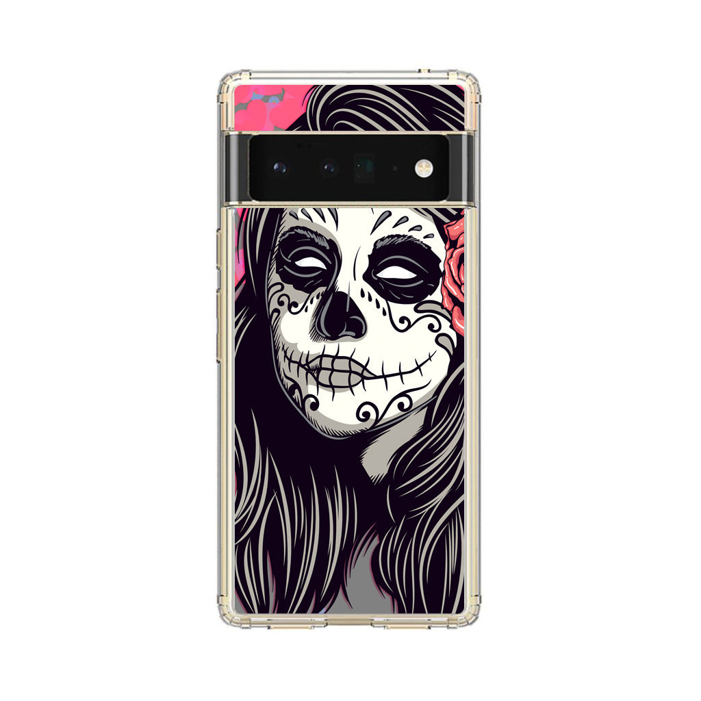 Girl Skull Flower Google Pixel 6 Pro Case