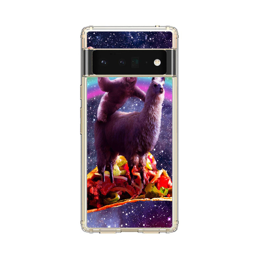 LLama And Sloth On Space Google Pixel 6 Pro Case