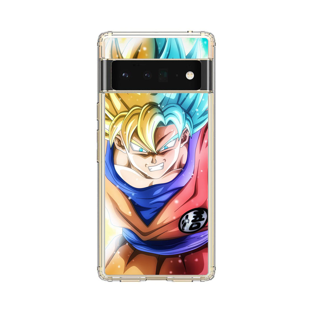 Goku SSJ 1 to SSJ Blue Google Pixel 6 Pro Case