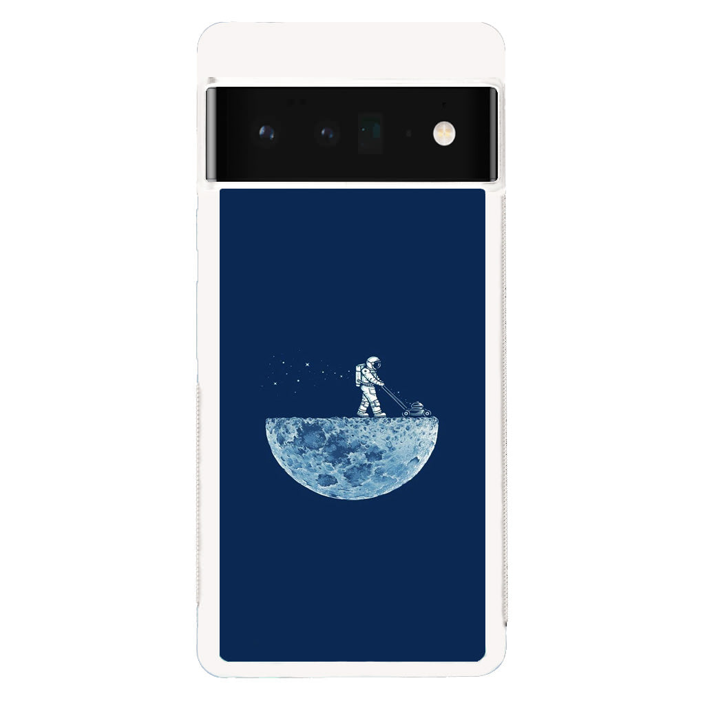 Astronaut Mowing The Moon Google Pixel 6 Pro Case