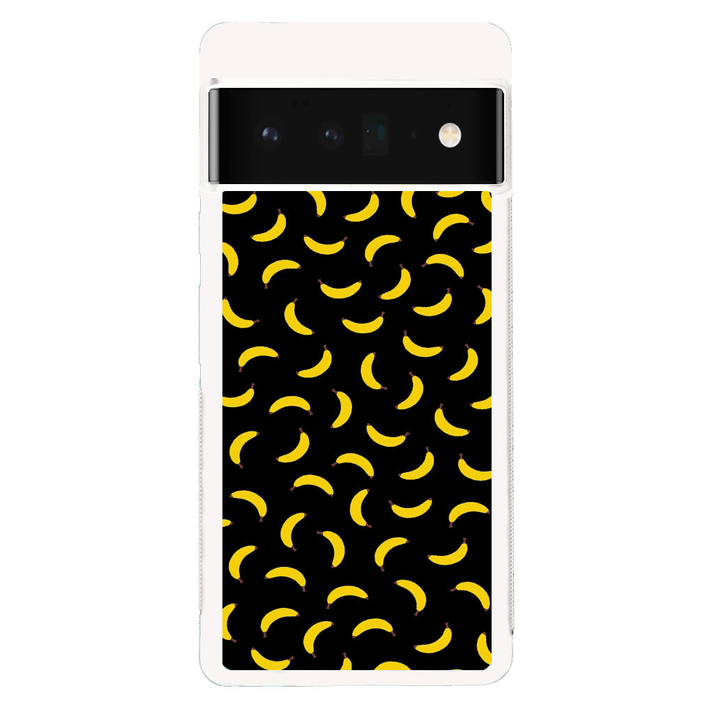 Bananas Fruit Pattern Black Google Pixel 6 Pro Case