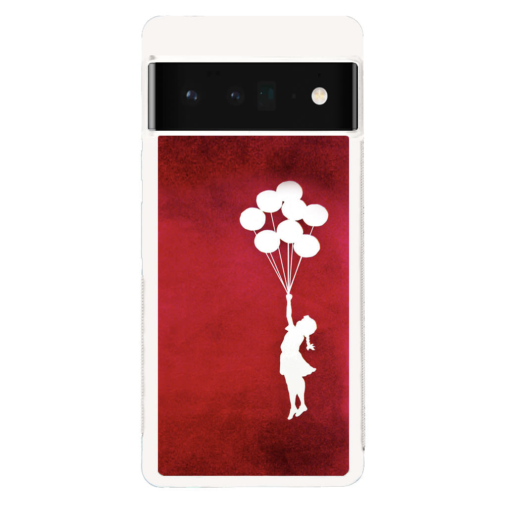 Banksy Girl With Balloons Red Google Pixel 6 Pro Case