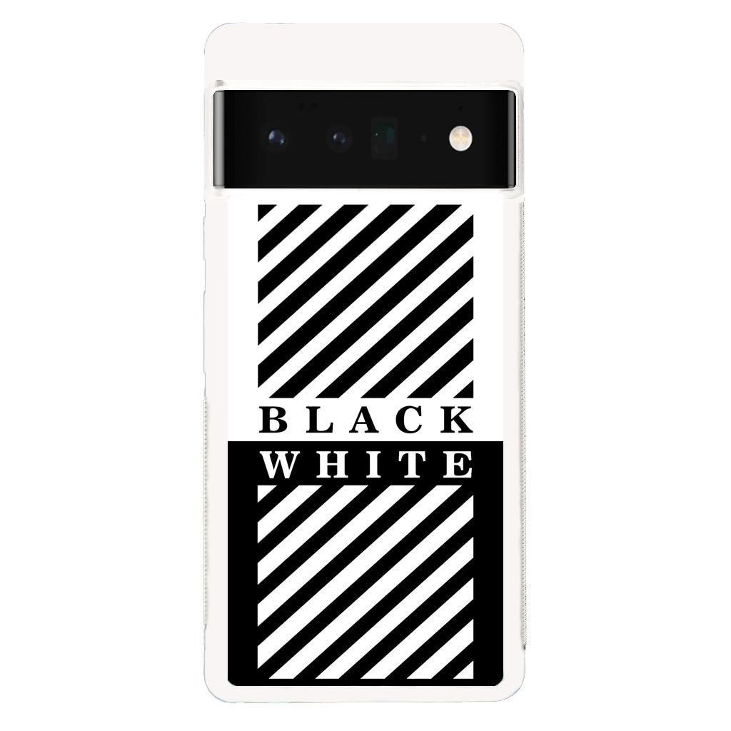 Black White Stripes Google Pixel 6 Pro Case