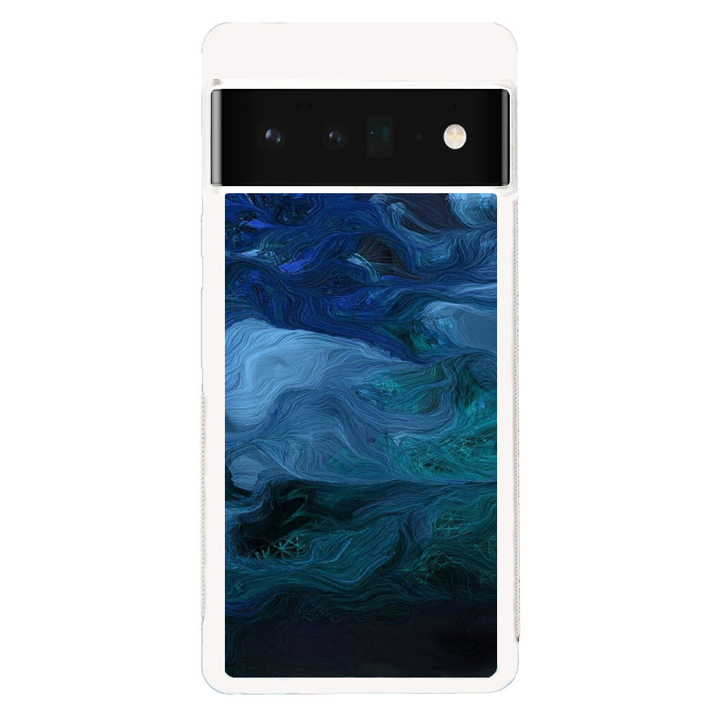 Blue Abstract Art Google Pixel 6 Pro Case