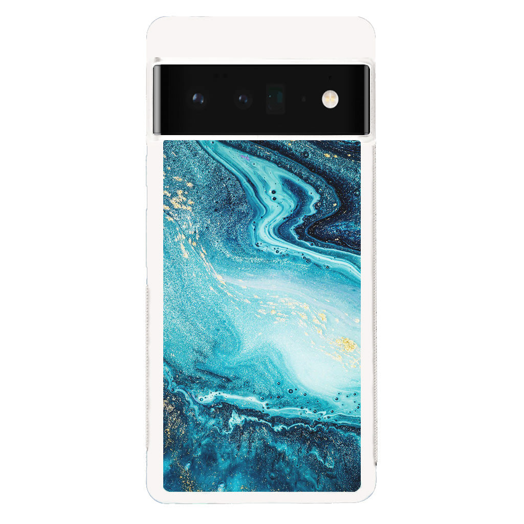 Blue Water Glitter Google Pixel 6 Pro Case