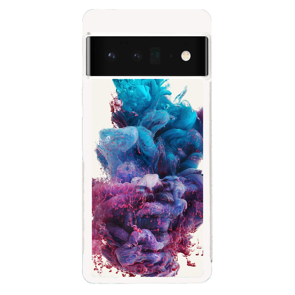 Colorful Dust Art on White Google Pixel 6 Pro Case