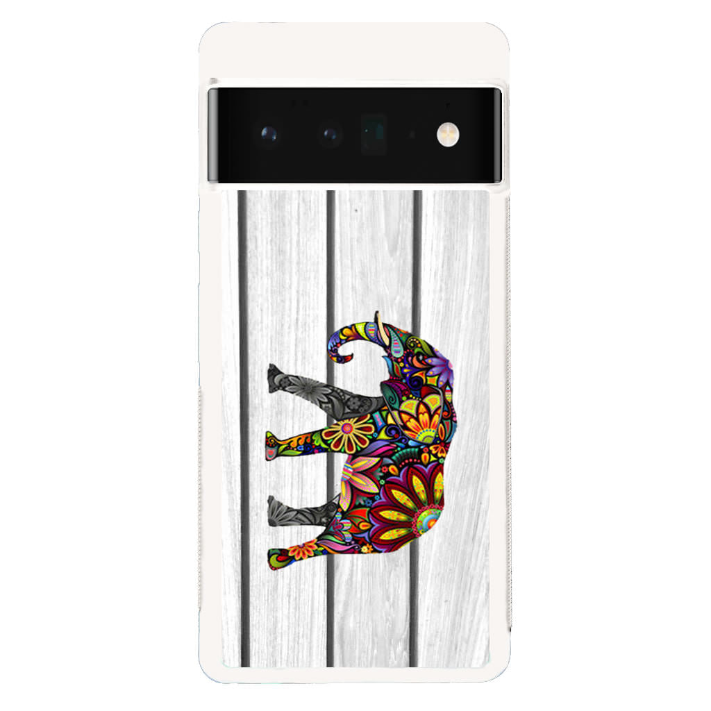 Colorful Elephant Flower Google Pixel 6 Pro Case