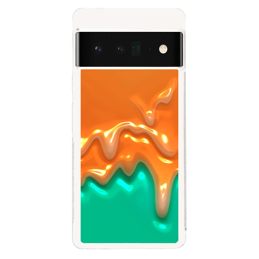 Orange Paint Dripping Google Pixel 6 Pro Case