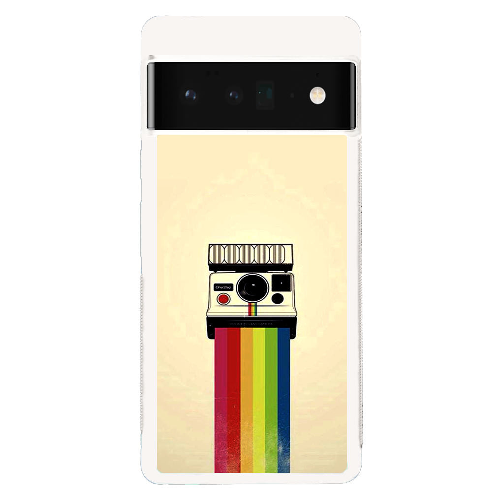 Polaroid Camera Colorful Rainbow Google Pixel 6 Pro Case