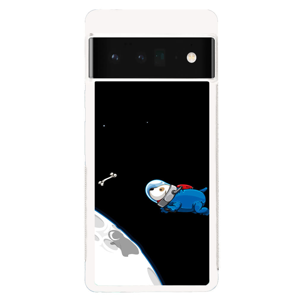 Space Dog Chasing A Bone Google Pixel 6 Pro Case