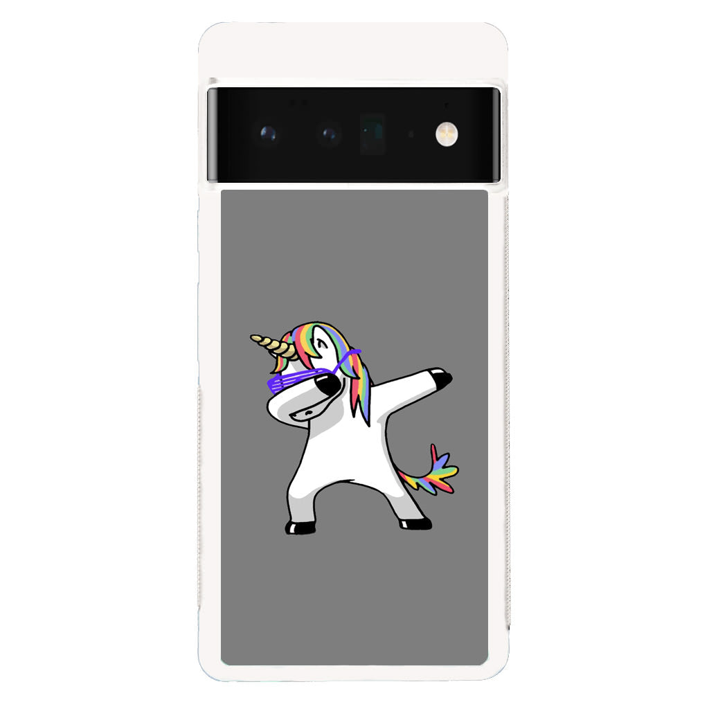 Unicorn Dabbing Grey Google Pixel 6 Pro Case