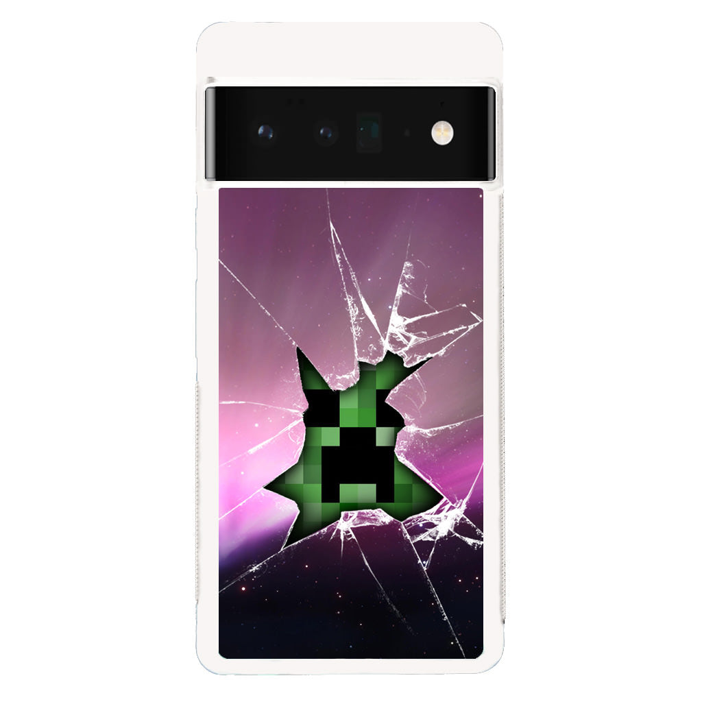 Creeper Glass Broken Violet Google Pixel 6 Pro Case